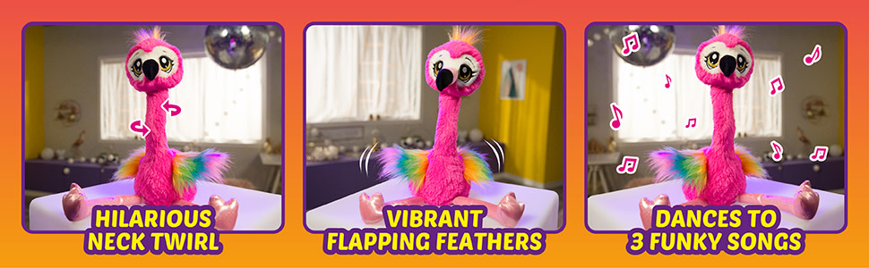 ZURU Pets Alive Frankie the Funky Flamingo Battery-Powered