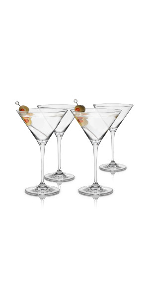 TRUE Viski Meridian Martini Glasses - Stemmed Fun Cocktail Glasses - Art  Deco Ripple Gold Rimmed Cry…See more TRUE Viski Meridian Martini Glasses 
