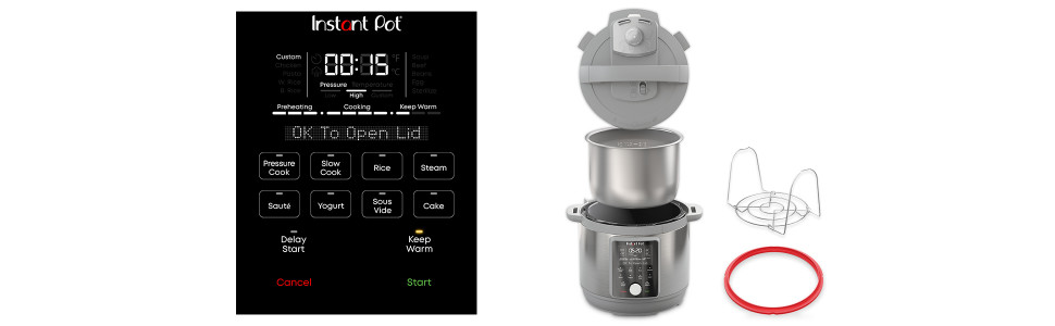 Instant Pot 113-0058-01 Digital Pressure Cooker Duo Plus Aluminum