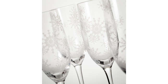 SULLIVANS 6 oz. Holiday Champagne Flute - Set of 4; Clear G8446 - The Home  Depot