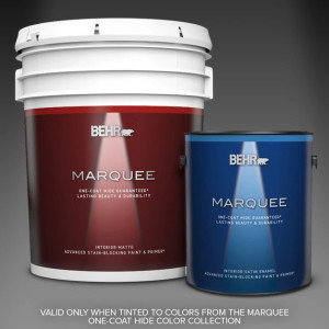 BEHR MARQUEE 1 gal. #M450-3 Wave Top One-Coat Hide Satin Enamel Interior  Paint & Primer 745001 - The Home Depot