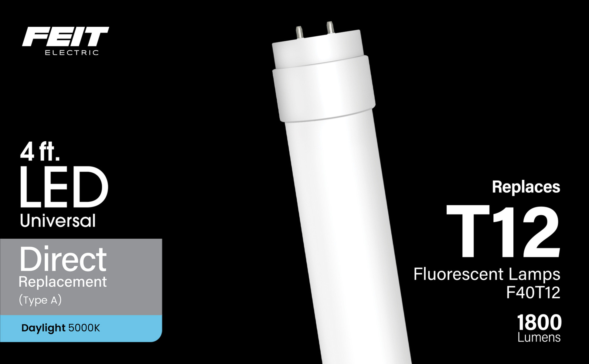 150-Watt Equivalent T8 4 ft. LED Universal Replacement Tube Light Bulb 150-Watt Equivalent T8 4 ft. LED Universal Replacement Tube Light Bulb
