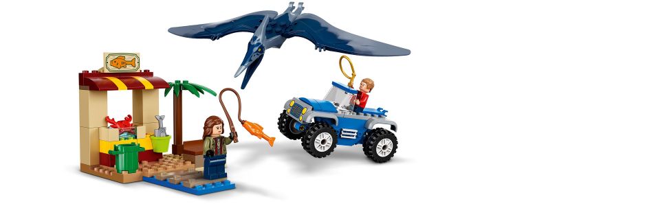 LEGO Jurassic World Pteranodon Chase 76943 Dinosaur Toy Set with 2