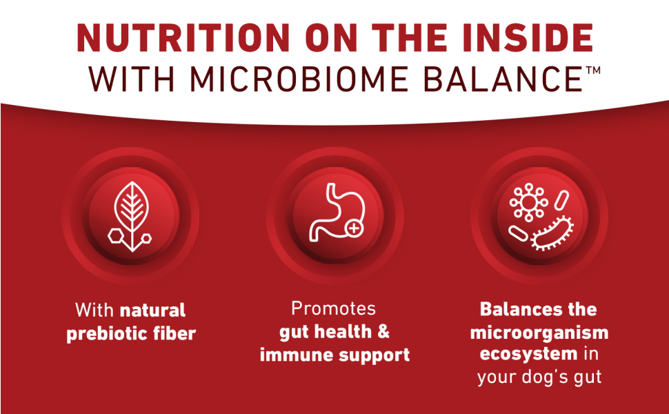 Nutrition on the inside, with microbiome balance. Natural prebiotic fiber, promotes gut health