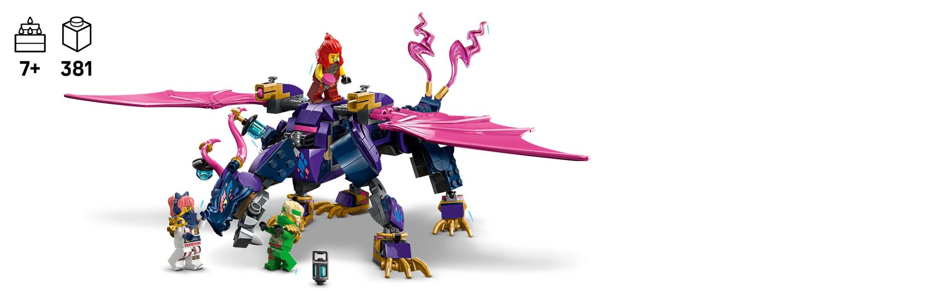 Boys and girls have all they need to recreate amazing aerial scenes from season 3 of the NINJAGO Dragons Rising TV show.