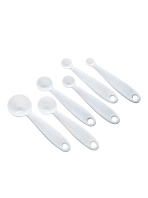 6 Pcs Adjustable Measuring Spoon Plastic Tablespoon and Teaspoon Set Baking  Cooking Spoon Set Chef Spoon Measuring Scoops Metering Spoon for Kitchen