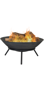 Sunnydaze 40 Cast Iron Fire Pit with Cooking Ledge