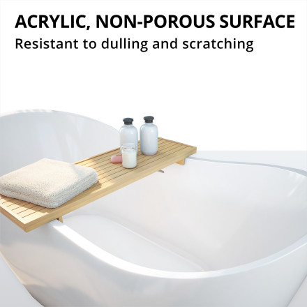 DreamLine Nile 53 in. x 28 in. Freestanding Acrylic Soaking