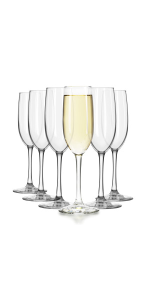 Libbey Entertaining Essentials Flute Glasses, 8oz, Set of 6