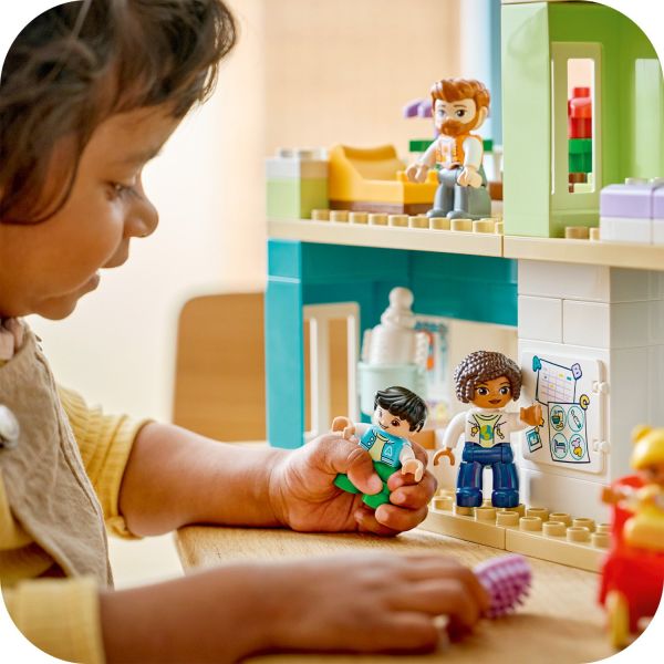 Toddlers develop dexterity exploring all the set’s features.