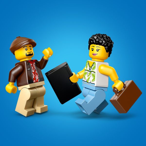 Driver and tourist minifigures for fun role-play adventures.