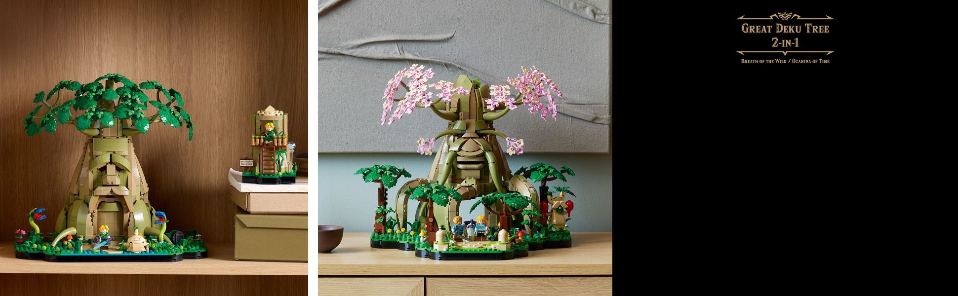 This set has items from the Ocarina of Time and Breath of the Wild video games, curated to enhance each version of the build.