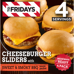 Banquet Cheeseburger Sliders Frozen Snack Twin Pack, 3.9 Ounce bags, 3  Count, Easy Meals