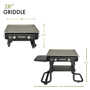 PARGRILL Flat Top Grill Griddle Station, 28 inch Black