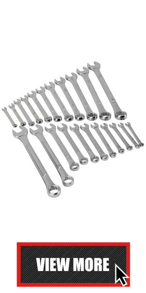 Set Di 22 Chiavi Combinate Performance Tool W1084 | Acciaio Cromo Vanadio, Misure SAE E Metriche, Con Pratico Organizer