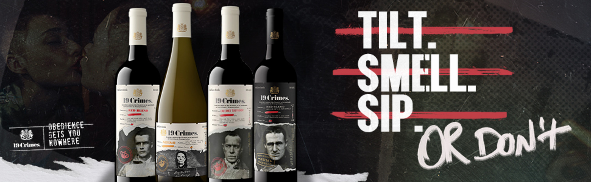 19 Crimes Red Wine Blend, 750ml Glass Wine Bottle, Australia, 13.5