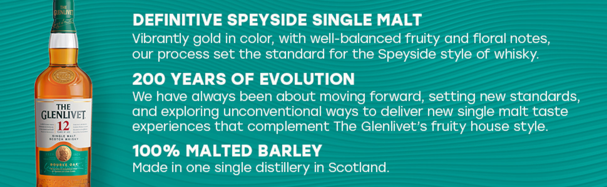 The Glenlivet 12 Year Old Single Malt Scotch Whisky, 750 mL