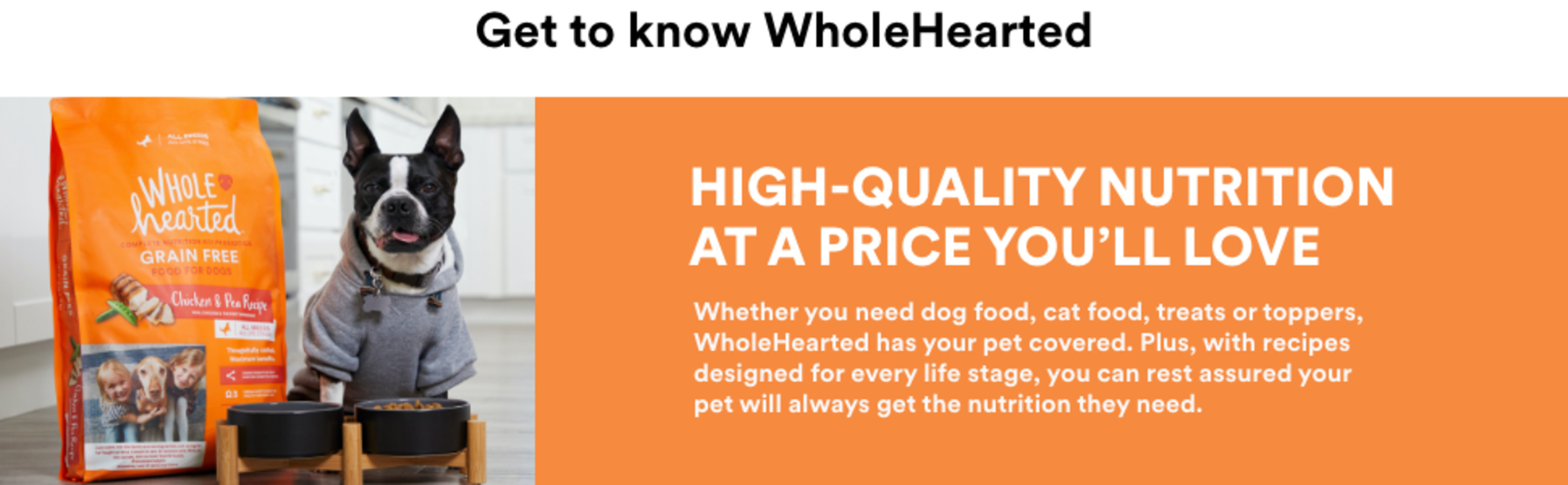 WholeHearted Grain Free Chicken Formula Dry Cat Food, 12 lbs. Petco