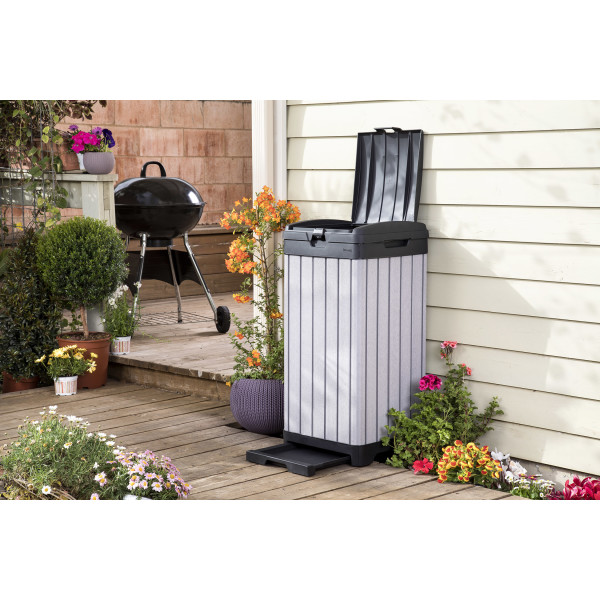 Keter Rockford Outdoor Waste Bin 237924 - The Home Depot