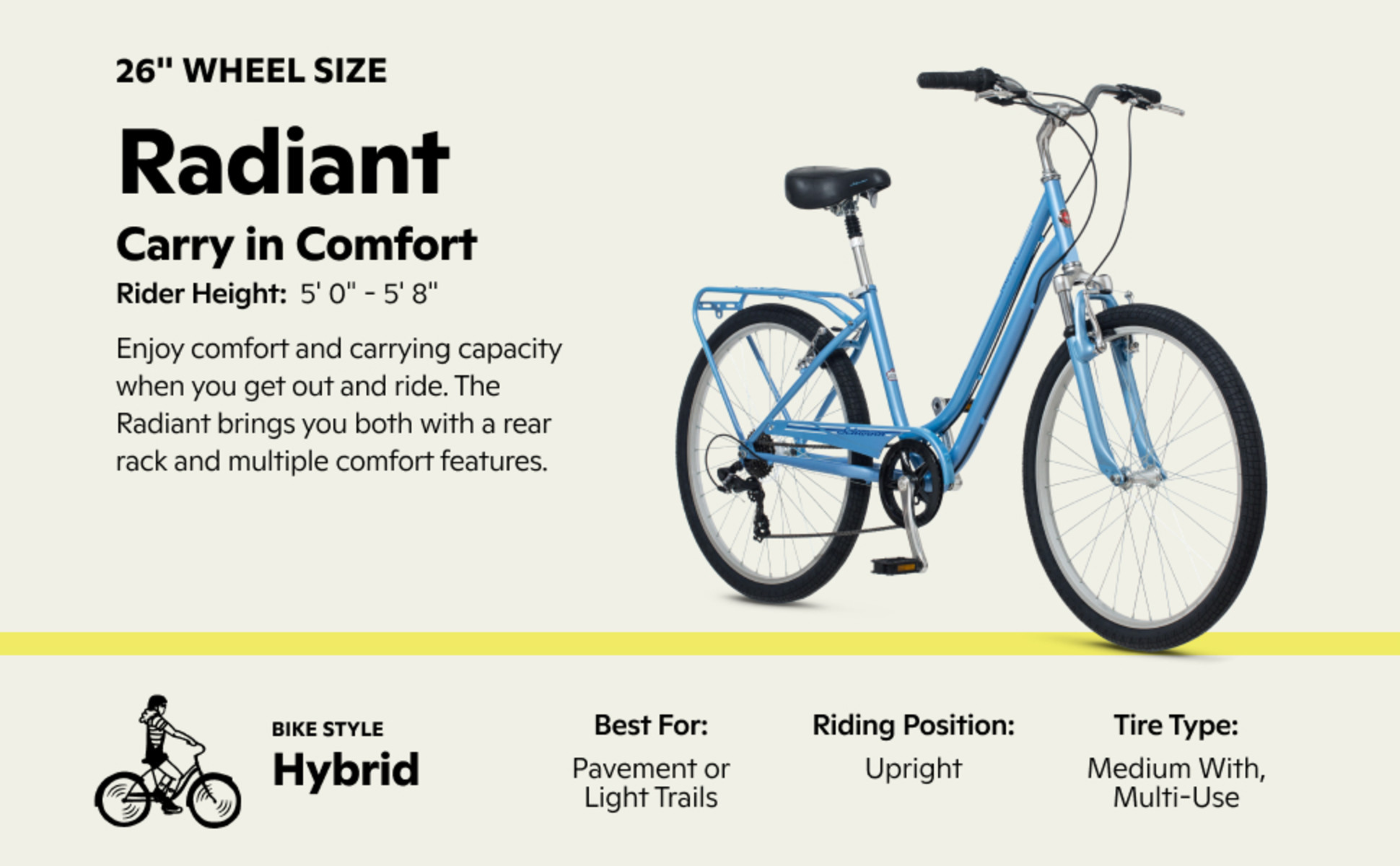 Schwinn radiant hybrid bike sale