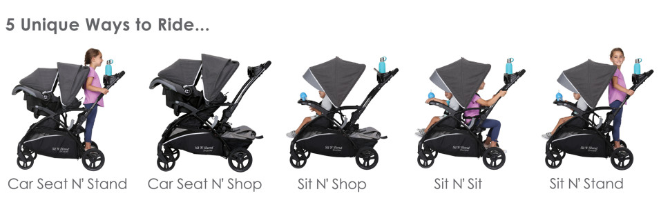 Sit and stand top stroller baby trend