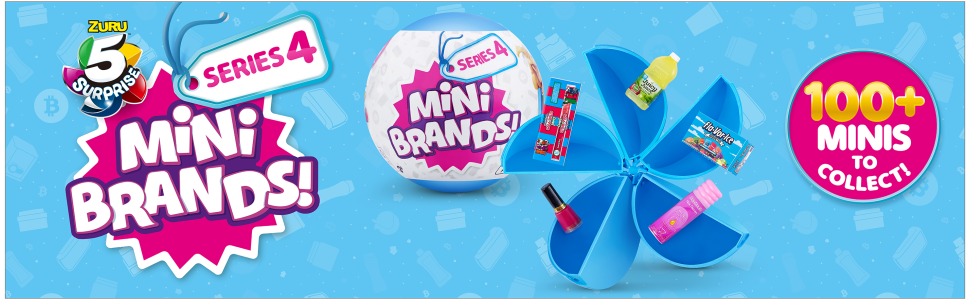 5 Surprise Mini Brands Series 4 Mini Mart Playset 26 Pieces Zuru Toys -  ToyWiz