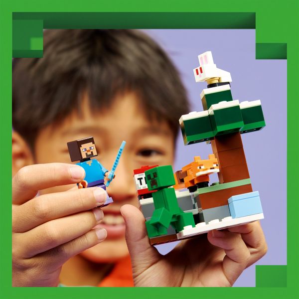 Fend off a hostile Creeper using a diamond sword.