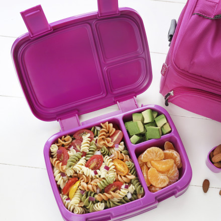  Bentgo® Fresh – Leak-Proof, Versatile 4-Compartment Bento-Style  Lunch Box with Removable Divider, Portion-Controlled Meals for Teens and  Adults On-The-Go – BPA-Free, Food-Safe Materials (Purple) : CDs & Vinyl