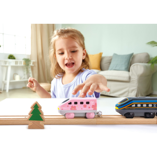 Hape: Intercity Battery Powered Locomotive Set - 4 Different