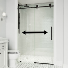 VIGO Elan Cass Aerodynamic 60 to 64 in. W x 76 in. H Sliding Frameless  Shower Door in Matte Black with 3/8 Clear Glass VG6044MBCL6476 - The Home  Depot