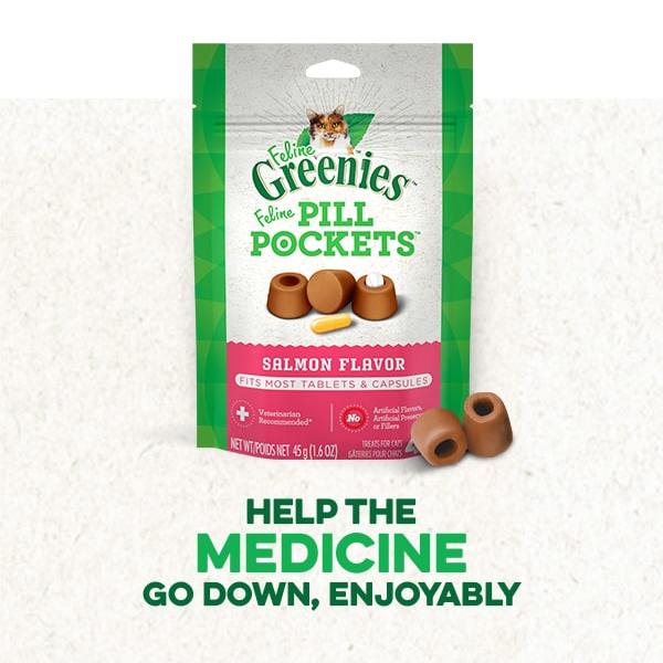 FELINE GREENIES PILL POCKETS Healthier Treats for Cats Chicken Flavor 1.6oz Walmart