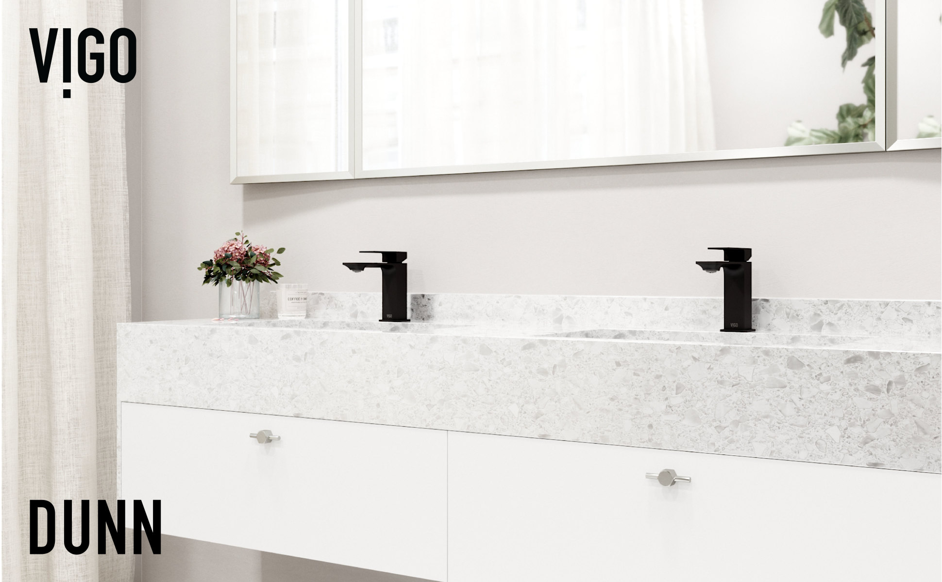 VIGO Dunn Single Handle Single-Hole Bathroom Faucet in Matte Black