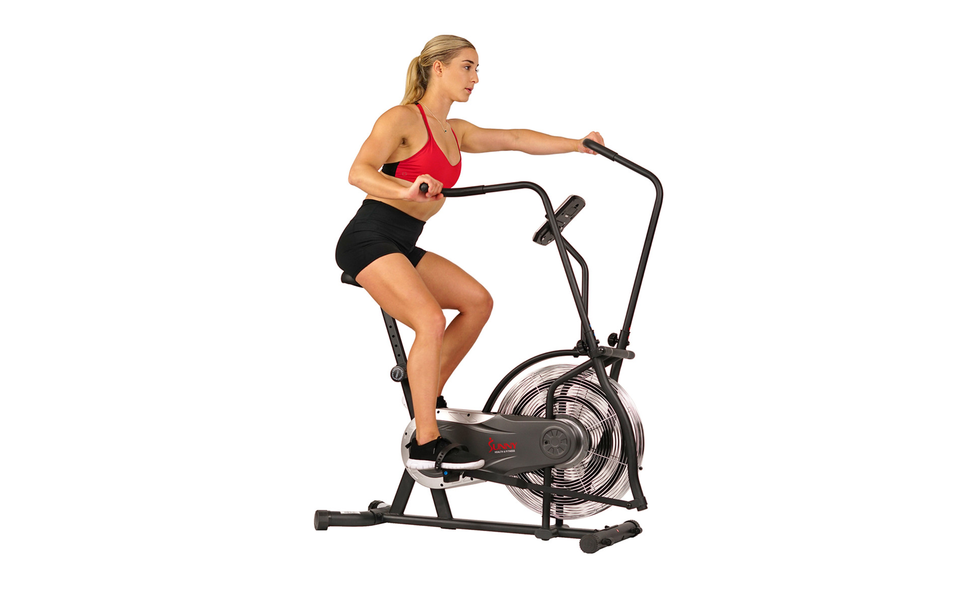  Sunny Health & Fitness Zephyr Air Bike, Fan Exercise Bike with  Unlimited Resistance and Device Mount - SF-B2715, Black : Sports & Outdoors