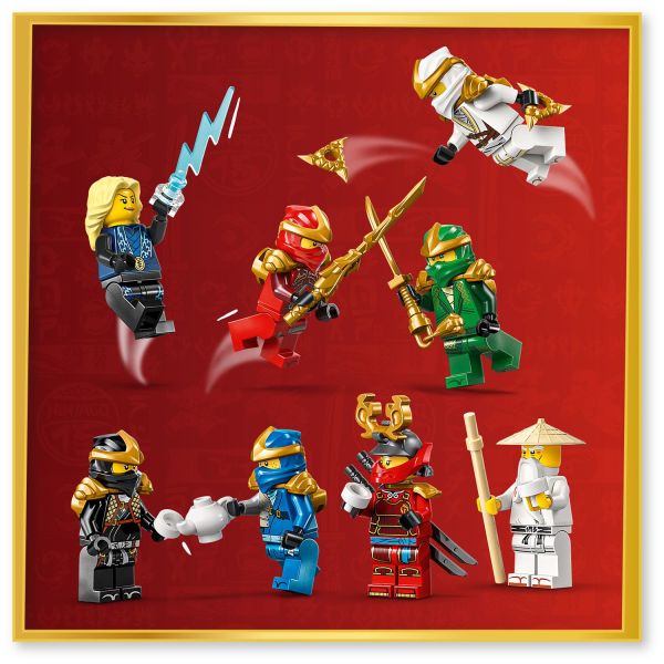 Kai, Zane, Cole, Jay, Lloyd, Wu, Samurai X and elemental Master of Lightning.
