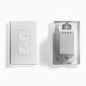 LIFX 1-Pole 2-Buttons Smart Wi-Fi Touch Light Switch, White, Works with  Alexa/Hey Google/HomeKit/Siri LFSPWHT1FUS - The Home Depot