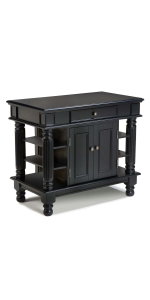 Americana Black Kitchen Island