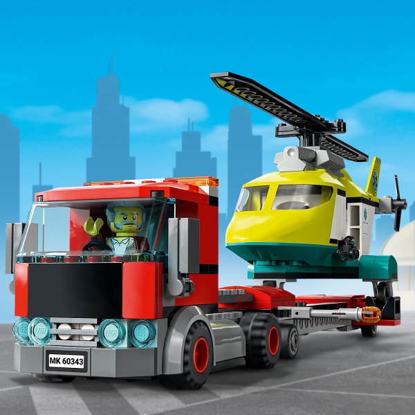 Lego truck helicopter discount trailer