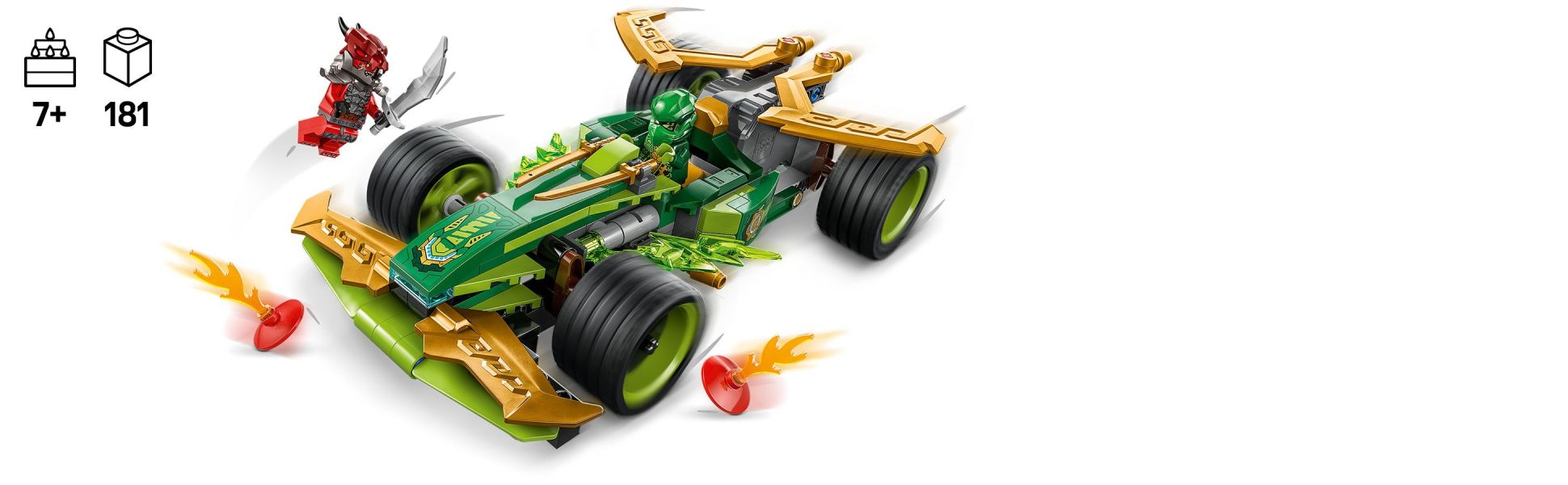 Kids aged 7 and up enjoy a fun building project before setting out on high-speed ninja missions with Lloyd.