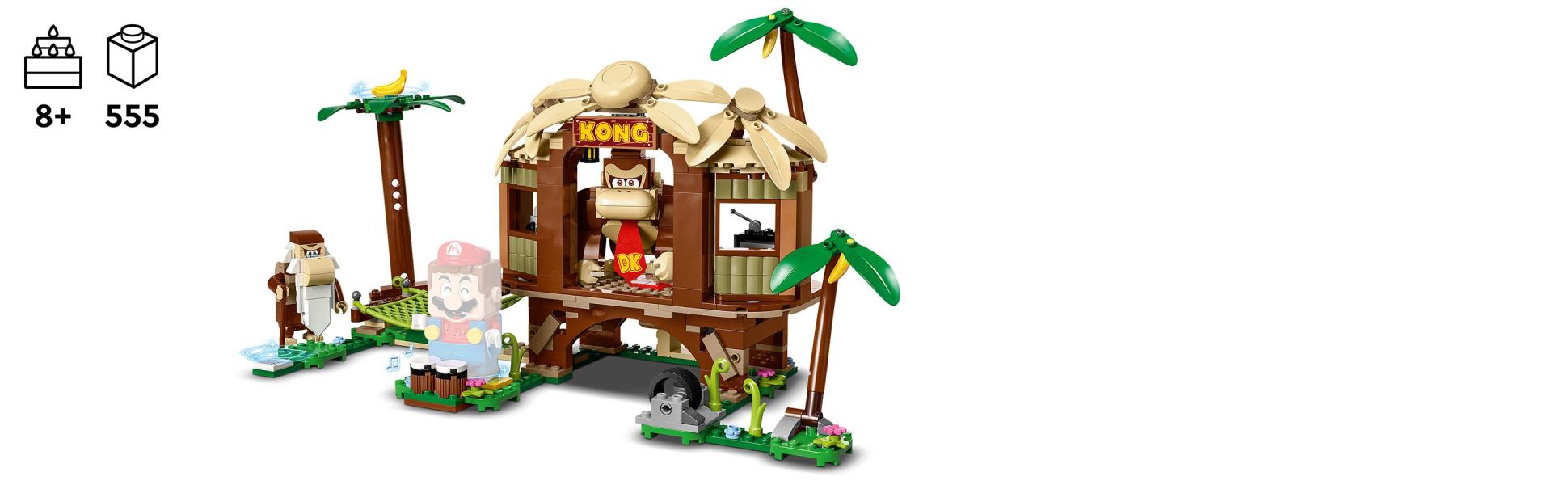 LEGO Super Mario Donkey Kong's Tree House Expansion Set, Buildable Mario  Day Toy with 2 Collectible Super Mario Toy Figures, Donkey Kong and Cranky  Kong, Fun Video Game Toy for Kids Ages