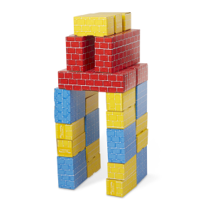  Melissa & Doug Jumbo Extra-Thick Cardboard Building Blocks - 40  Blocks in 3 Sizes, Cardboard Pretend Brick For Building : Toys & Games