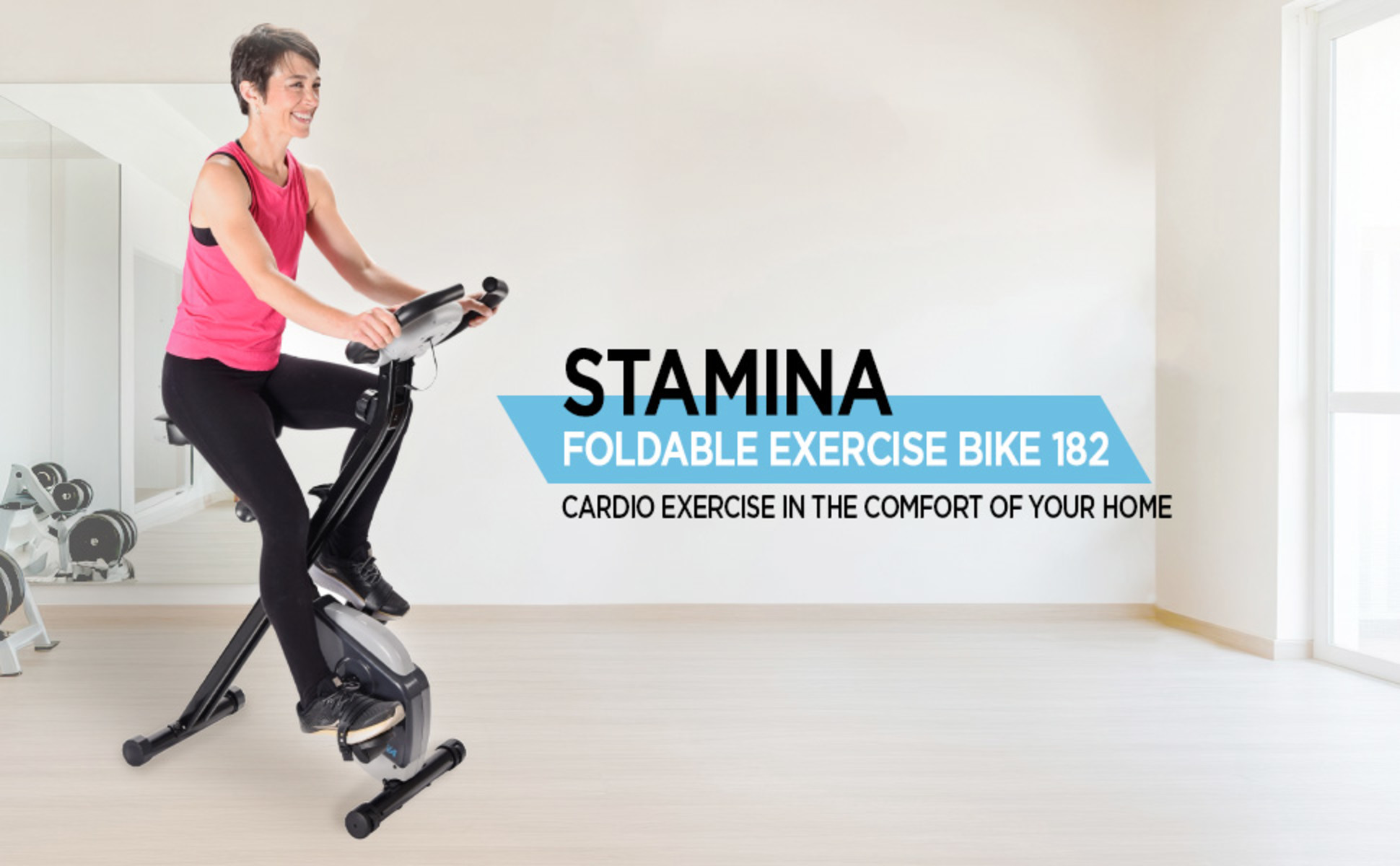 Fitness Bike Stamina Folding Exercise Bike Stamina Cardio Folding