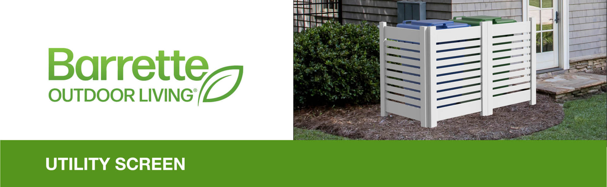 Barrette Outdoor Living White Vinyl Flat Top Utility Screen