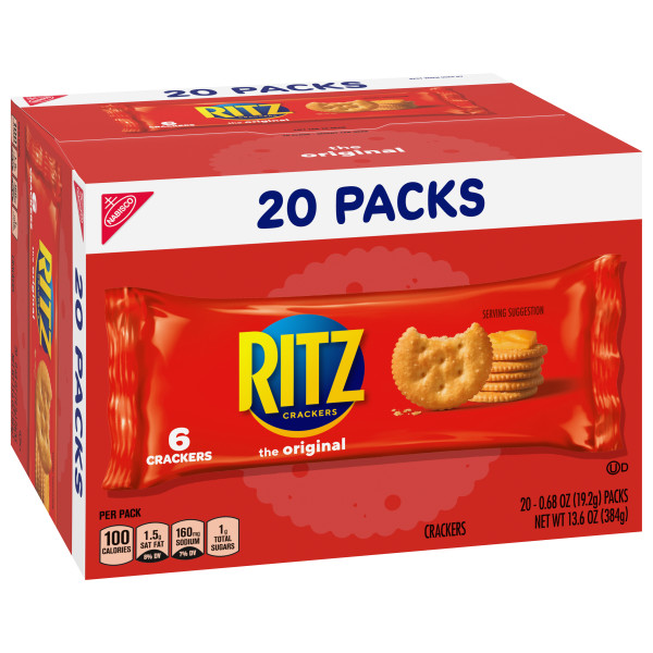 リッツ・ハルページ RITZ Original Crackers, 20 Snack Packs (6 Crackers Per Pack