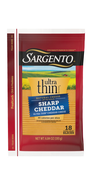 Sargento Sharp Natural Cheddar Cheese Ultra Thin Slices