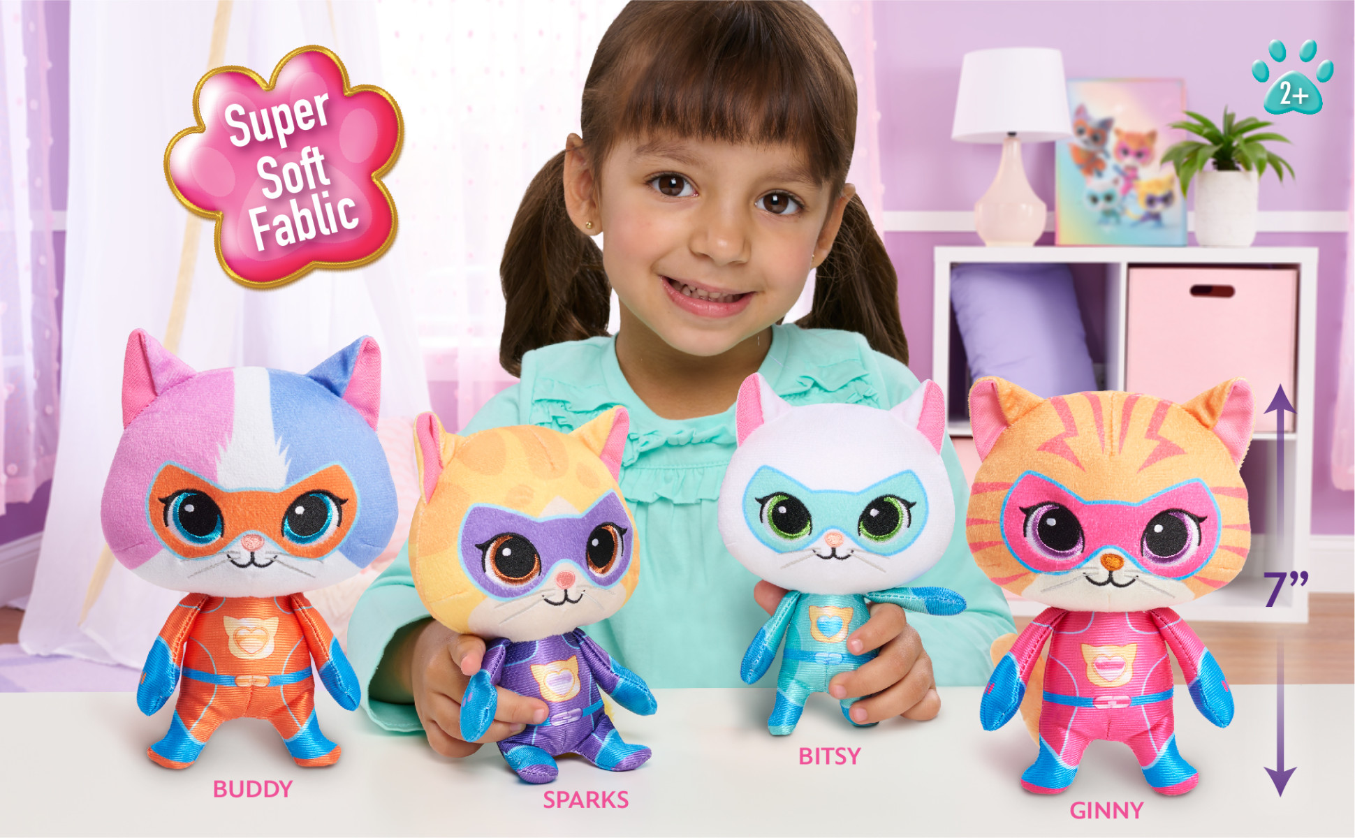 Disney Junior SuperKitties Sparks Plush Hug Friends Stuffed Animal 7 inch Kid s Toy for Ages 2 Walmart