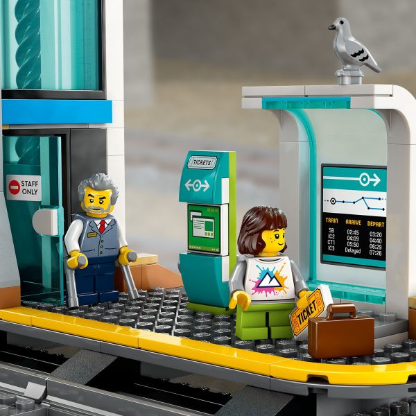 Check the timetable and visit the ticket machine.
