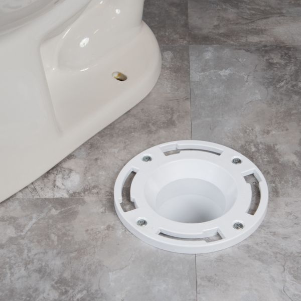 Oatey 4 in. PVC Twist-N-Set Open Toilet Flange 436512 - The Home Depot