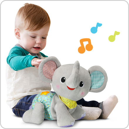 VTech Baby Songs Toy - Explore & Crawl Elephant Plush