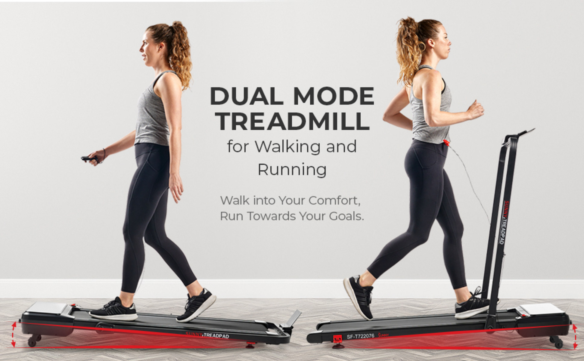 Sunny Health & Fitness Treadmill, 6-Level Incline & SunnyFit