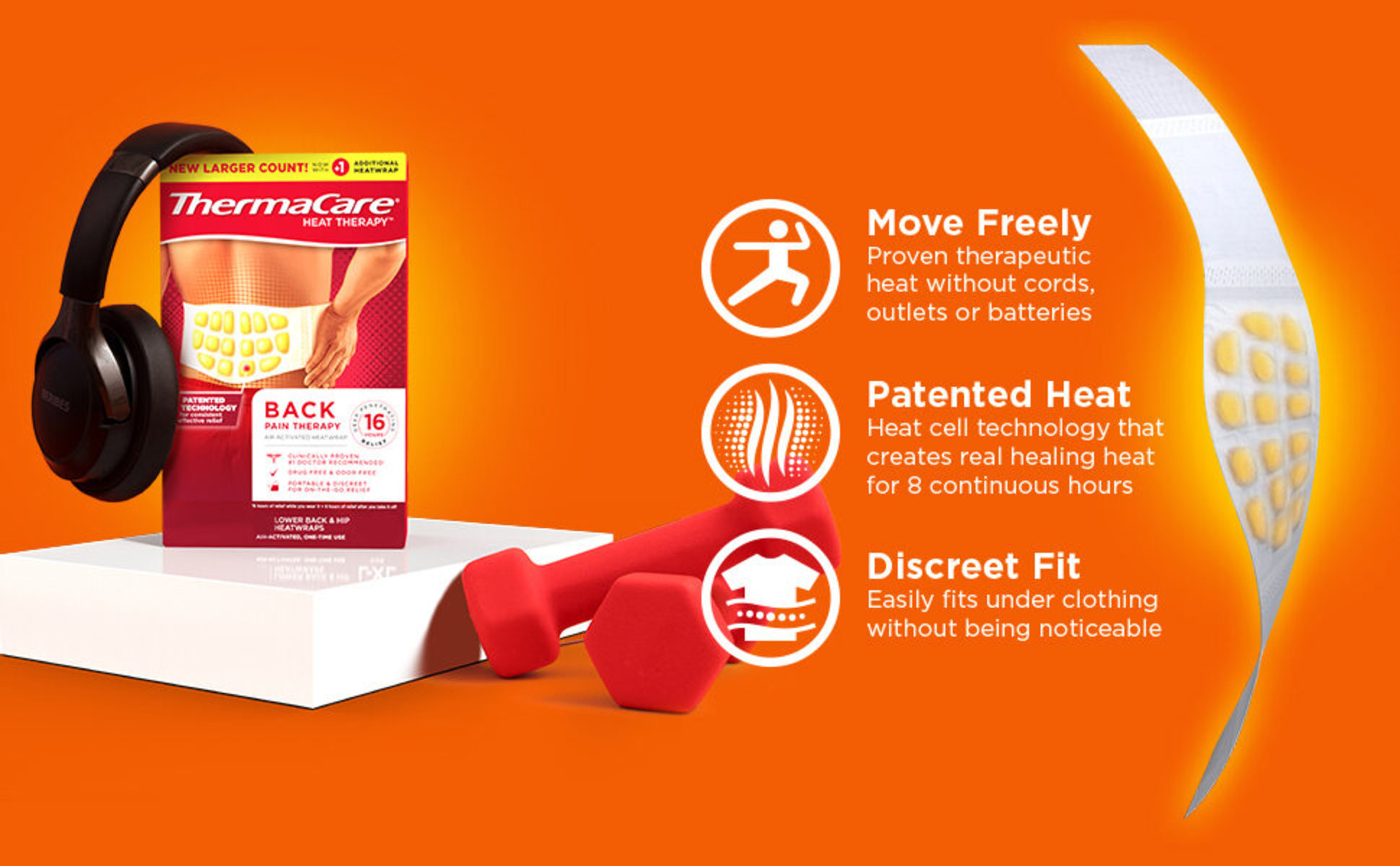 ThermaCare Lower Back and Hip Heatwraps, 10 ct. 